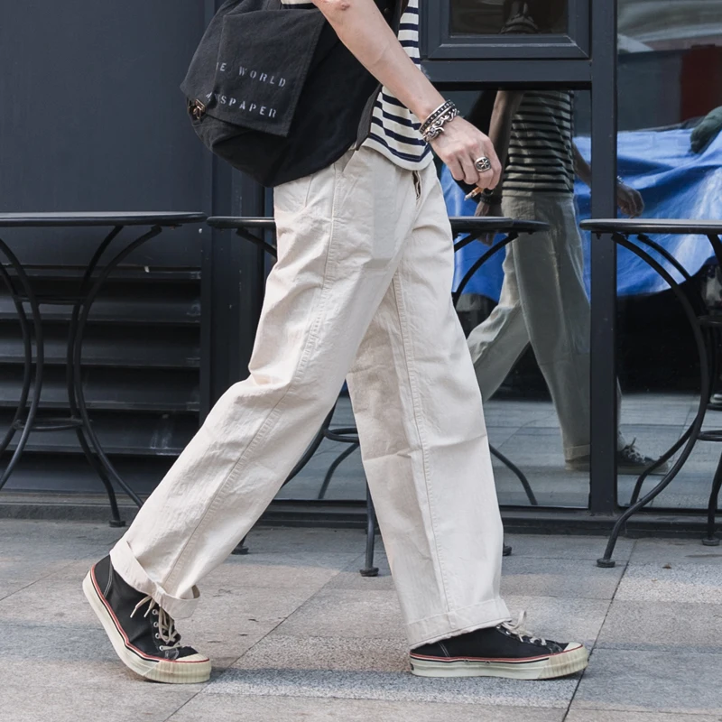 Bronson 1940s USN HBT Deck Pants Vintage Style Men's Workwear