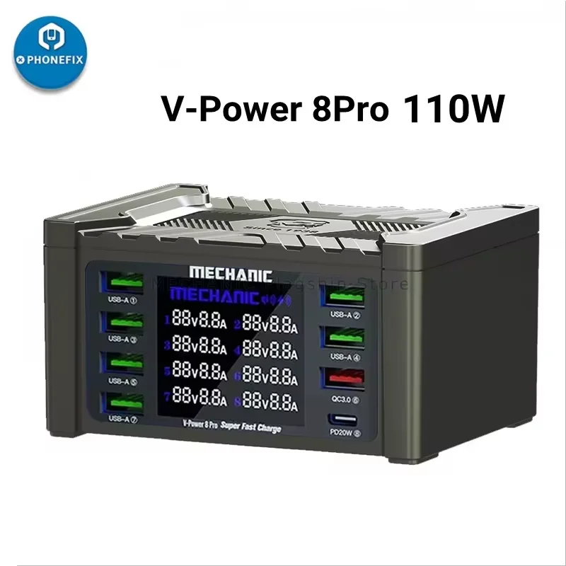 MECHANIC V-Power 8S 8Pro Super Fast Charger LED Independent