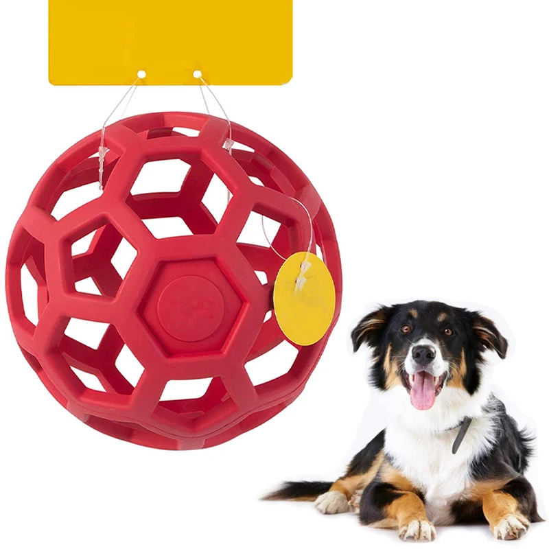 Dropship Dog Chew Toy Natural Rubber Puzzle Ball Dog Geometric