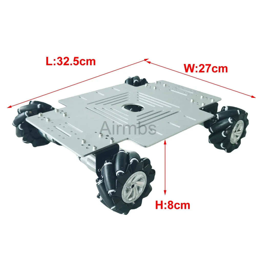 15KG 실재 하중 4WD 메카넘 휠 로봇 카 섀시 4개 12V 홀 인코더 모터 포함 아두이노 Stm32 ROS 로봇 암용