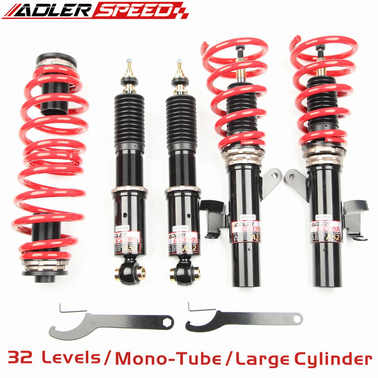 

ADLERSPEED 32 Level Adjust Damper Coilovers Lowering Suspension Kit for 08-16 Volvo V70 II