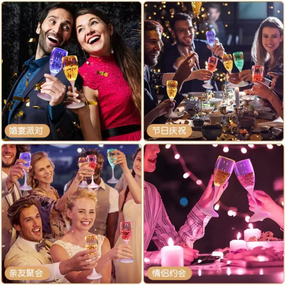 LED Night Light Night Light LED Atmosphere Lights LED Cup Automatic Flashing Cups Multi-color Light Up Mugs Wine Beer Mugs Whisky Drink Cups for Party Kitchen Christmas Decor