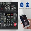 Mini 4 Channel Audio Mixer Individual +48V Phantom Power 99 DSP Effects Bluetooth USB Computer Play Record Mixing Console 4