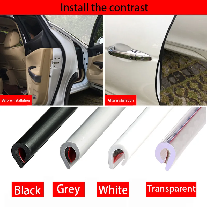 5/10M Universal Car Ornaments Car Door Protector Moulding Strip Protection Strips Protective Strip for Car Door Bumper Protector