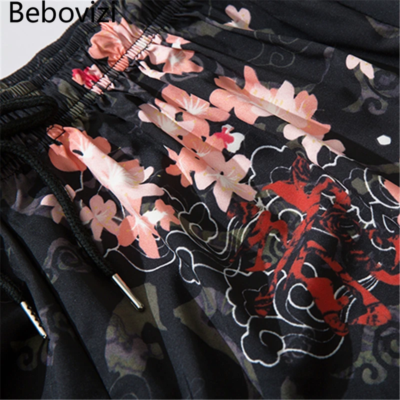Thin Japanese Kimono Pants Women Men Samurai Harem Pants Loose Elastic Waist Chinese Style Cosplay Trousers men harem pants