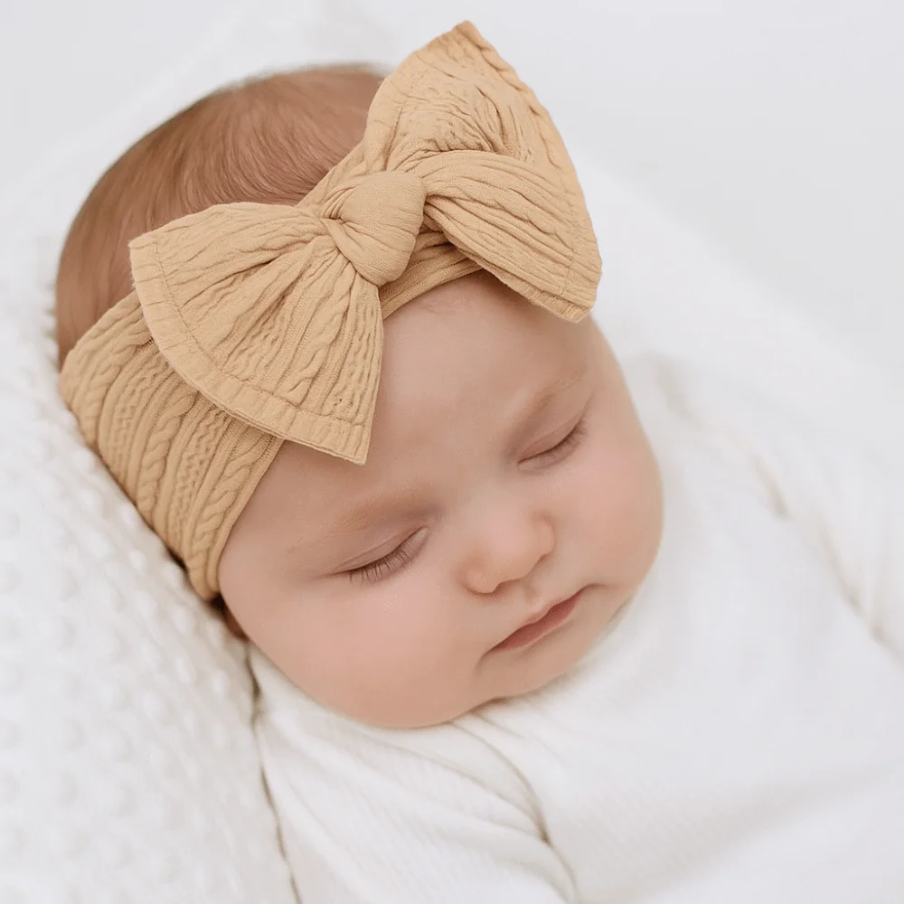 Sweet Bow Baby Headband Flower Korean Style Infant Hairband Turban Hair Accessories Elastic Hair Hoop Photography Props