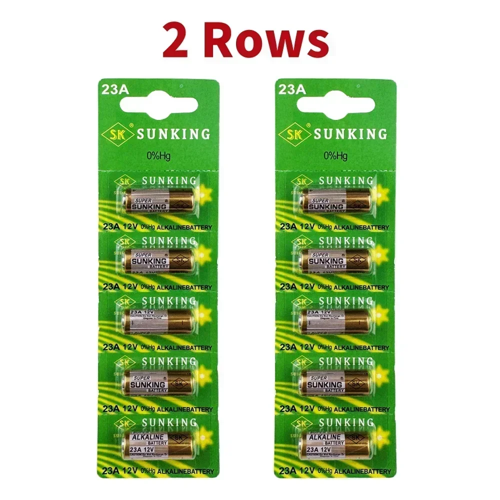 10PCS A23 23A 12V Alkaline Battery MN21/23 23AE L1028F A23G GP23A 12 Volt Dry Battery For Ceiling Fan Remote Garage Door Opener