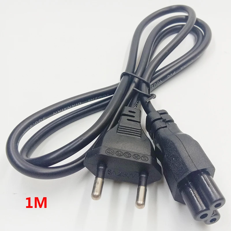 Euro Eu Spina Europea Iec C5 Cloverleaf Cavo Adattatore Di Alimentazione Per Laptop Cavo Di Prolunga Per Dell Hp Lenovo Notebook Pc Monitor 1M