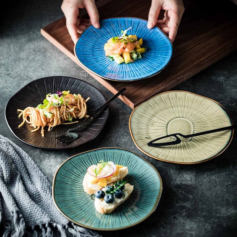 ディナープレート クリエイティブ ブラック セラミック ディナー