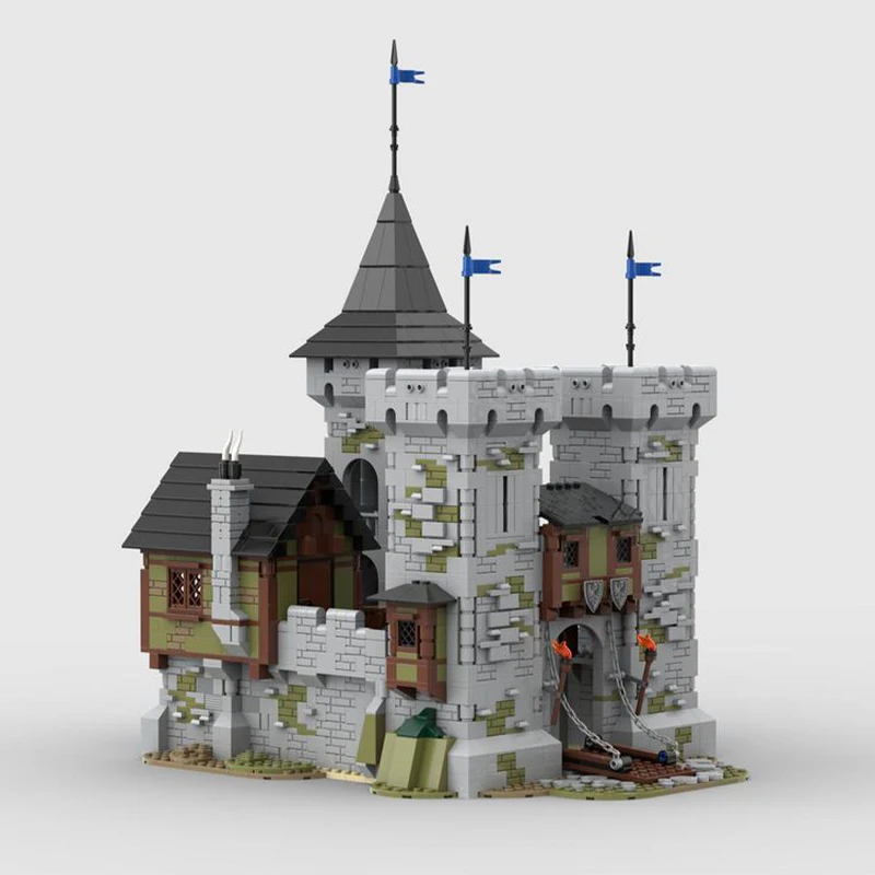 

2218 шт., Детский конструктор MOC в стиле Европейской средневековой улицы