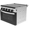 RV 3-Burner Drop-In Gas Range 17"Black with Stainless Steel Accents Dual LED Knobs Easy-Clean Oven Propane-Powered CSA Certified 5