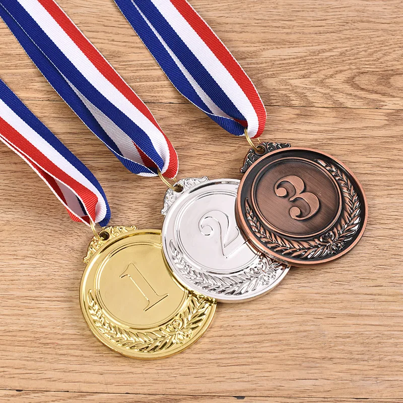 Description Picture 5 of itemGold Silver Bronze Award Medal Winner Reward Football Competition Prizes Award Medal for Souvenir Gift Outdoor Sport Kids Toys