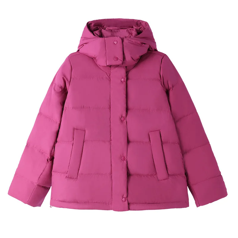 

2023 Women's Clothing Autumn and Winter New Fashion velvet thickened down jacket solid color casual jacket
