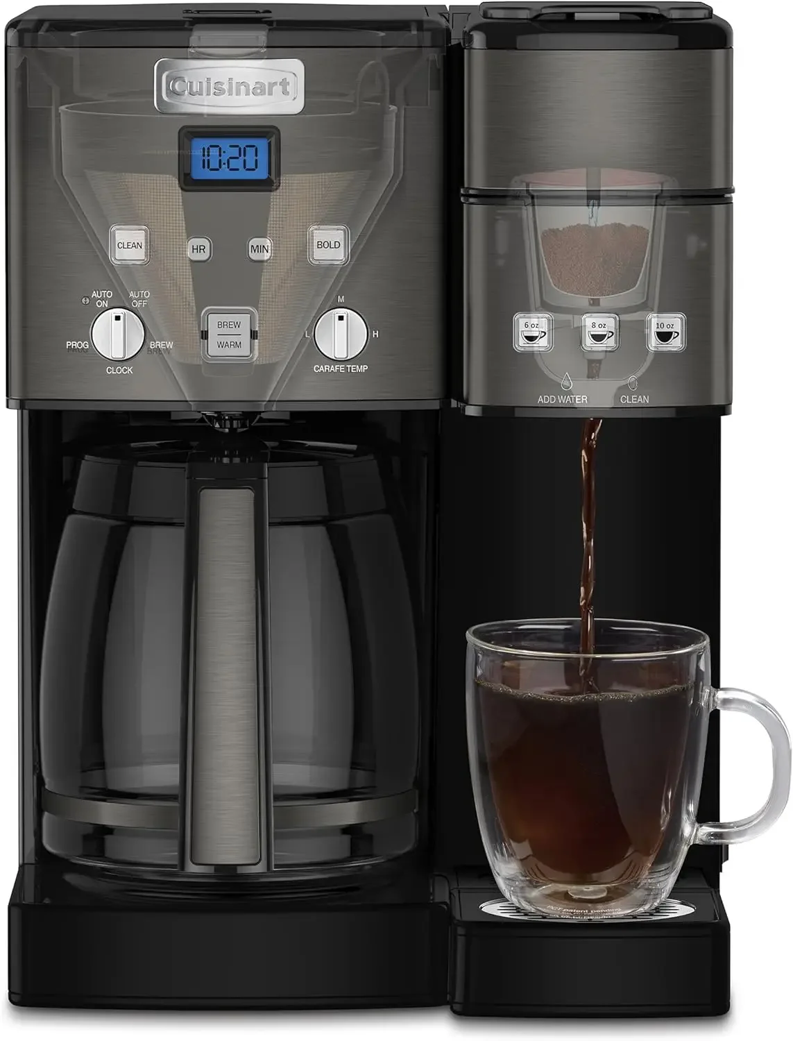 Cuisinart Coffee Maker,12 Cup with 3 Single-Size Brewers, 6, 8, 12 oz, Black/Stainless Steel, SS-15BKSP1 3