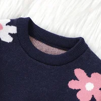 Baby Sweaters Dress Long Sleeve Autumn Infant Girls Skirt Knitted Newbron Children Clothing Fashion Ruffles Cute Cartoon Florals 3