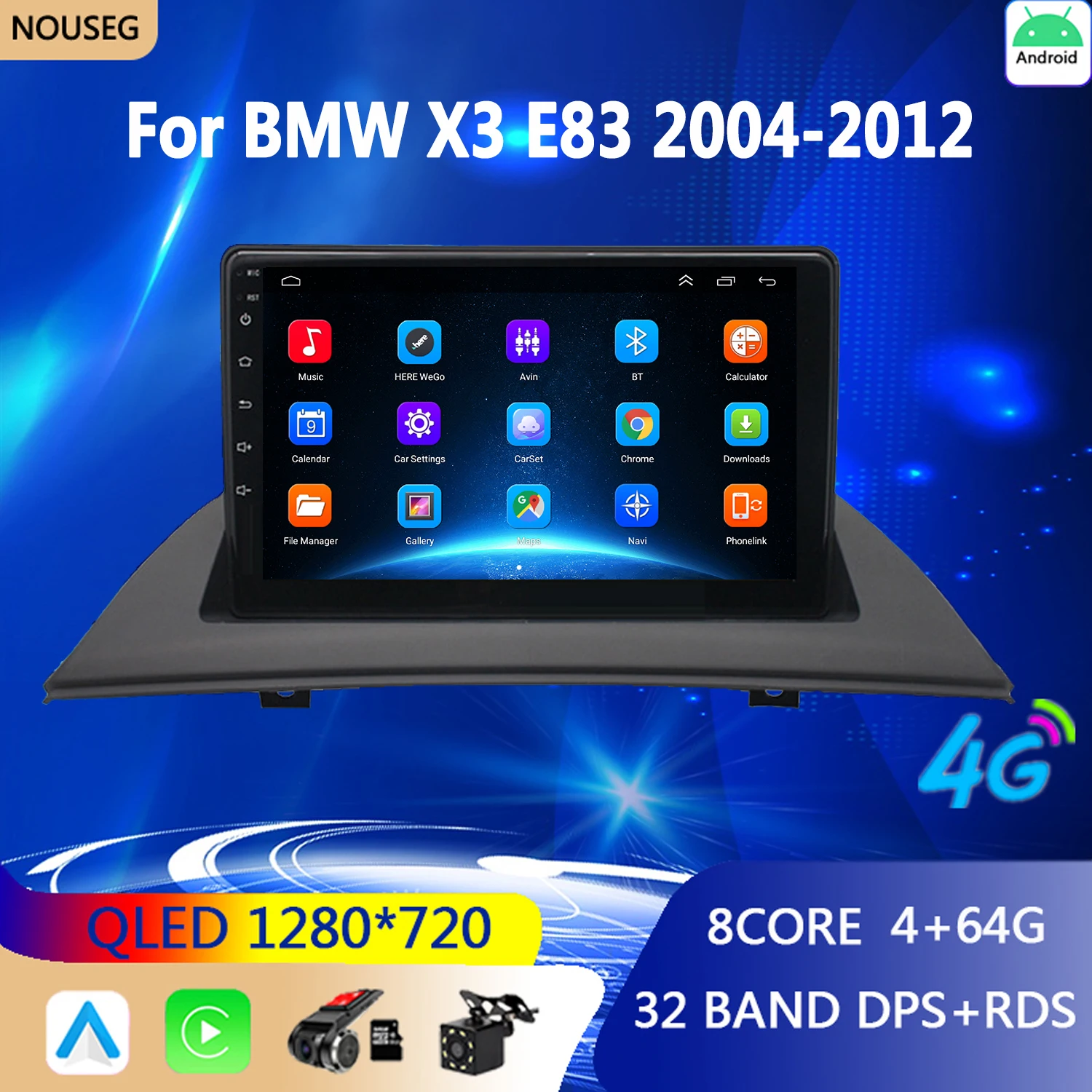 

Android 10 2GB 2din Radio DVD Car Multimedia video Player For BMW X3 E83 2004 2005 2007-2012 Navigation GPS 2 Din DVD