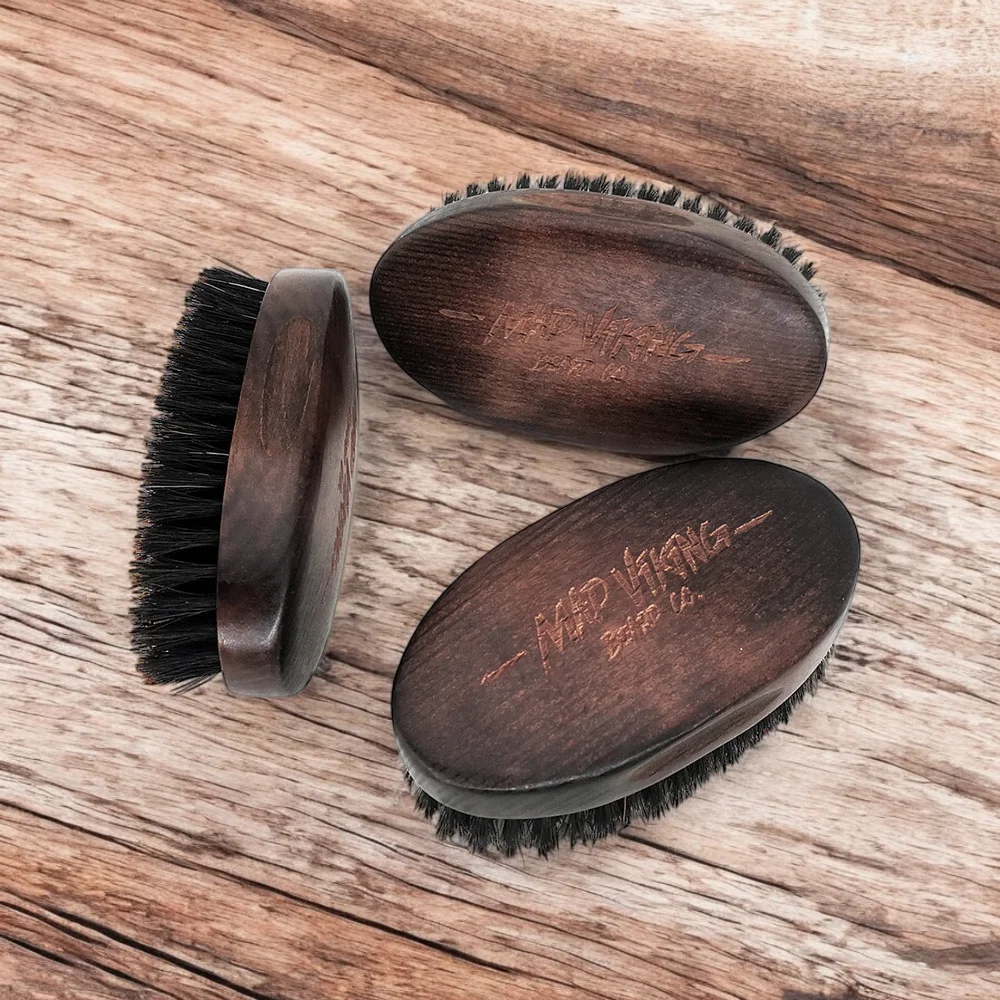 1 Piece Customized LOGO Retro Beard Brush Facial Brush for Men - Custom Personalized Your Name Text Great Unique Gift for Man 4