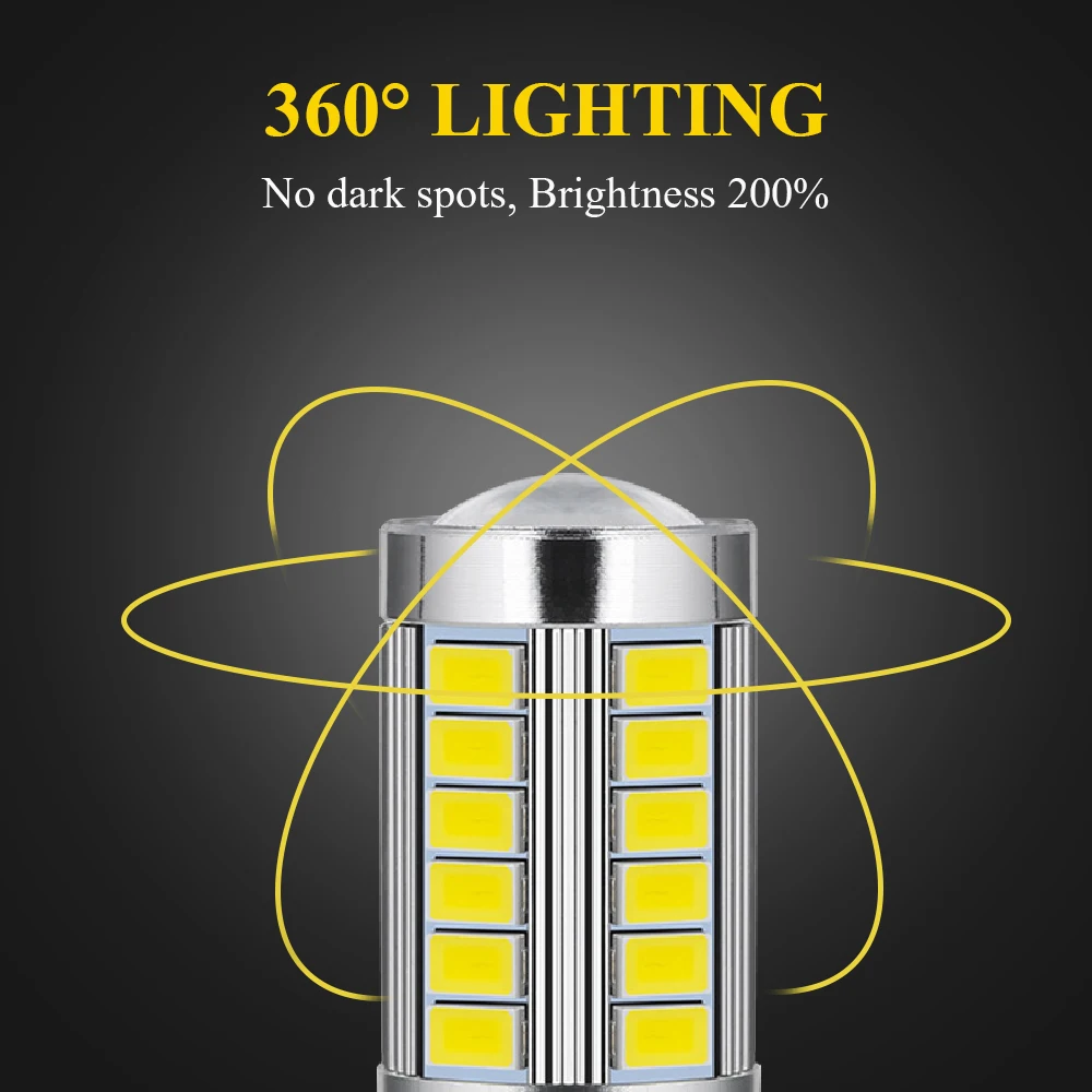  Ʈ ڵ   극ũ   , ȭƮ LED , P21W, 1156, BA15S, 1157, BAY15D, 12V, 33SMD, 7000K, 2 , 4/8 