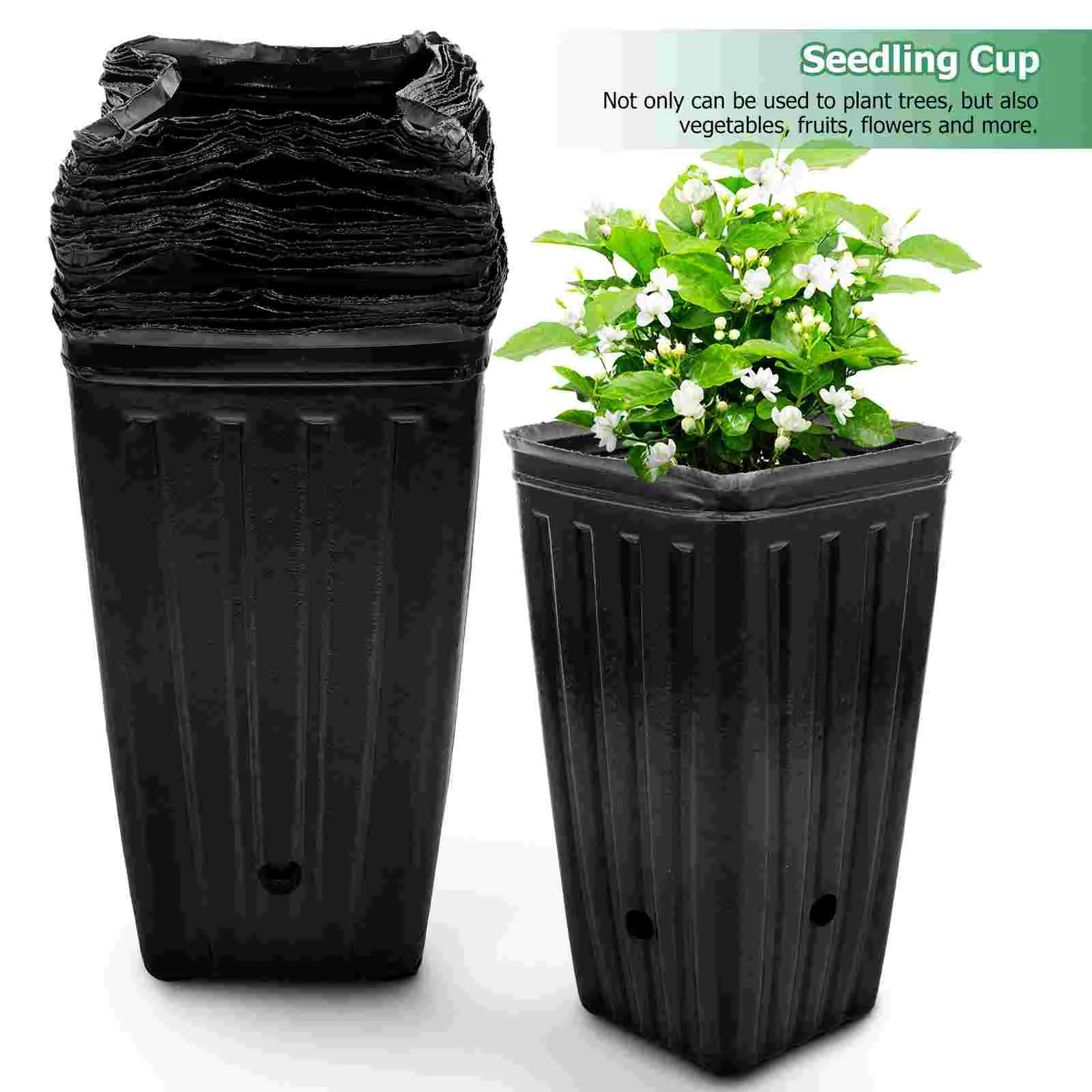 Tall Seedling Pot Garden Planting Cup Bag 30 Pcs Flower Pot