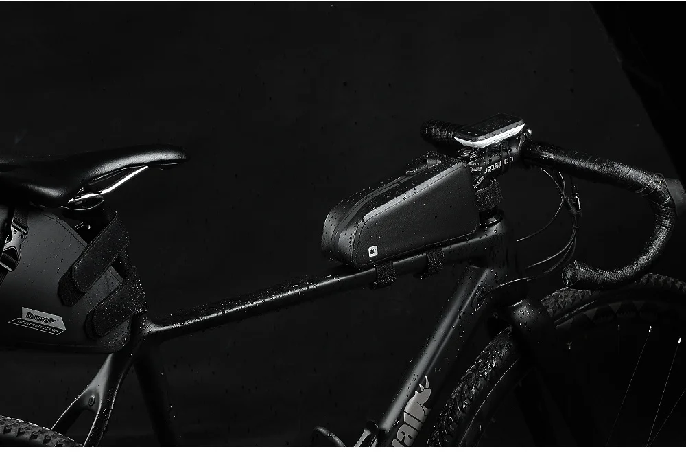Rhinowal Bicycle Bags Waterproof Cycling Top Front Tube Frame Bag Large Capacity MTB Road Bicycle Pannier Black Bike Accessories (18)