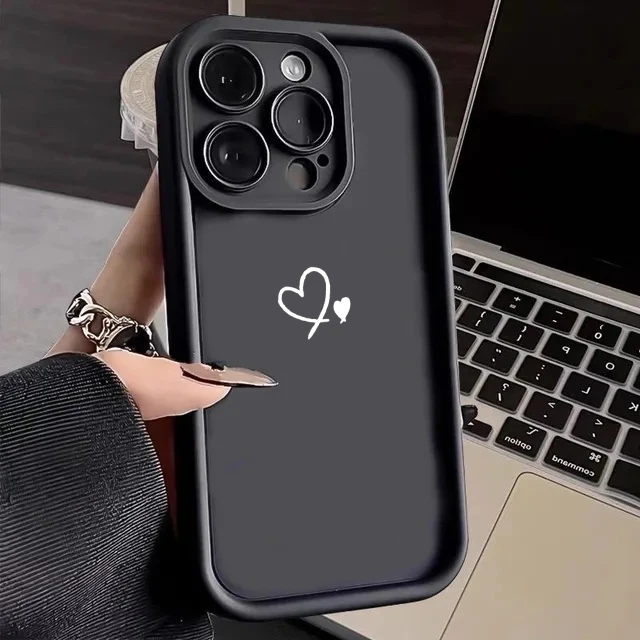 Small Heart Airplane Silicone Cute Phone Cover