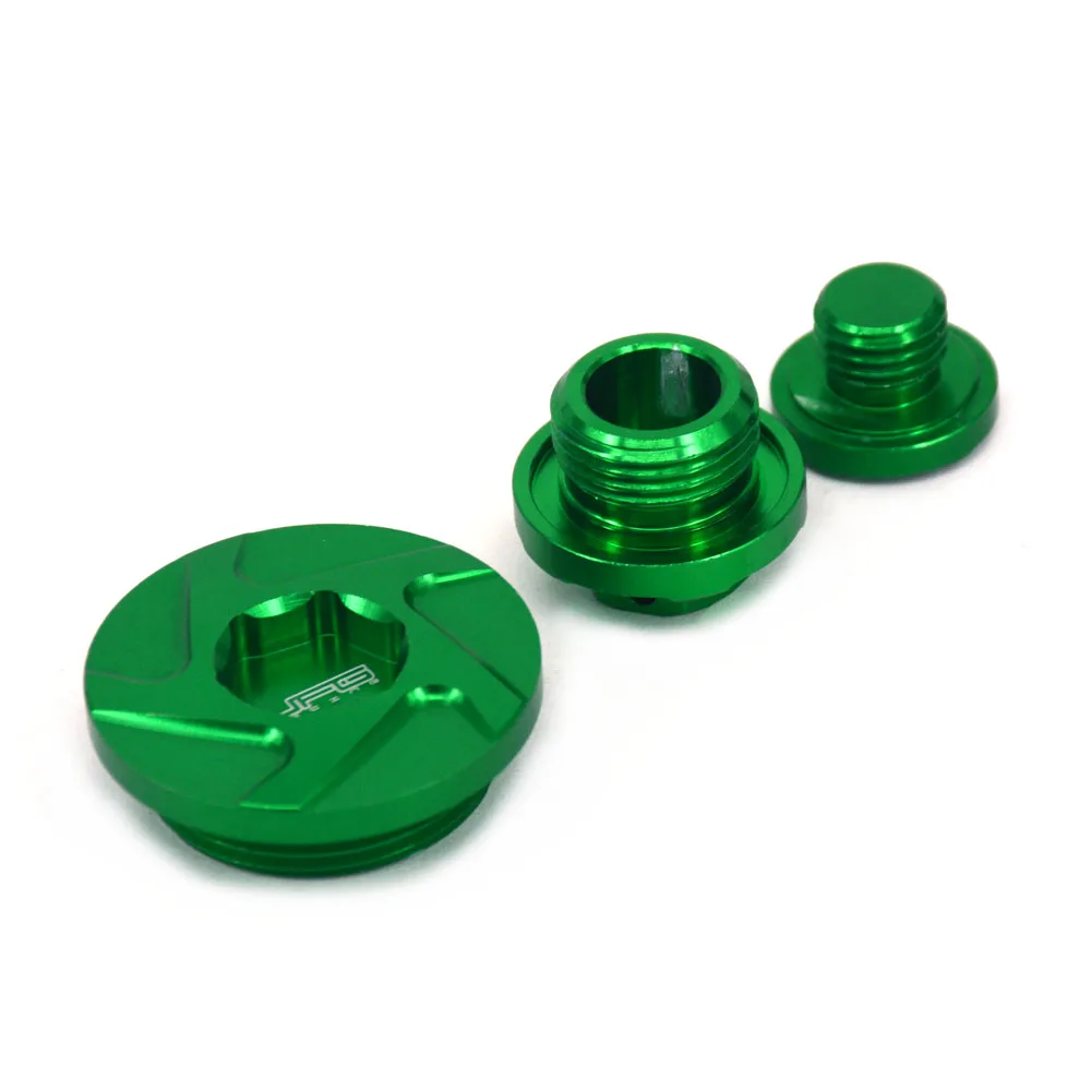 Motorcycle Engine Cover CNC Billet Engine Timing Cover Oil Filter Plugs Bolts Set for KAWASAKI KX250F KXF250 KXF 250 KX450F KXF450 450 KLX450R KLX 450R