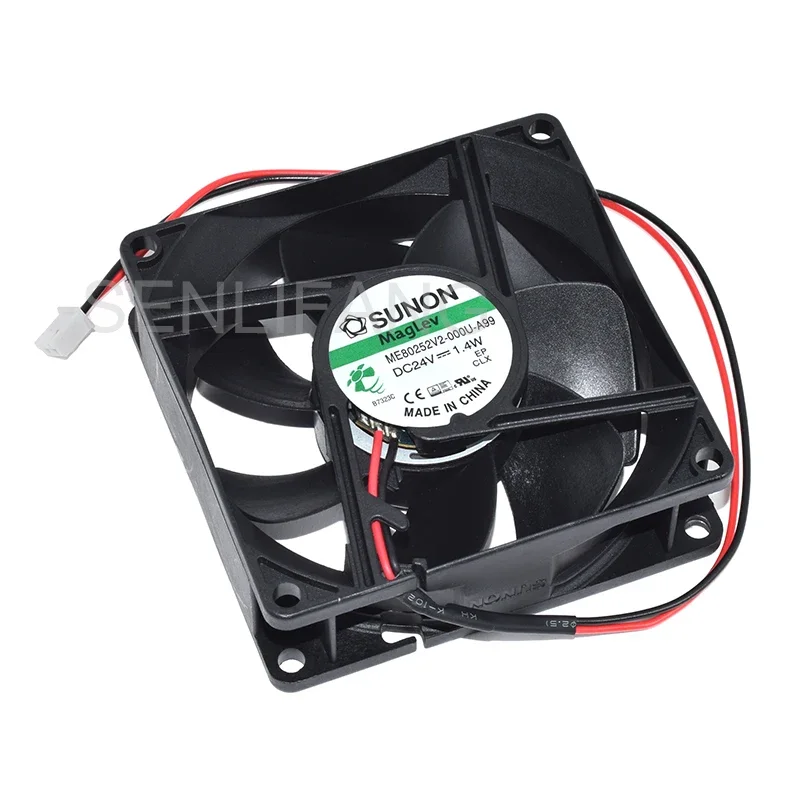 

New For SUNON ME80252V2-000U-A99 DC24V 1.4W Two Wires Square Cooling Fan