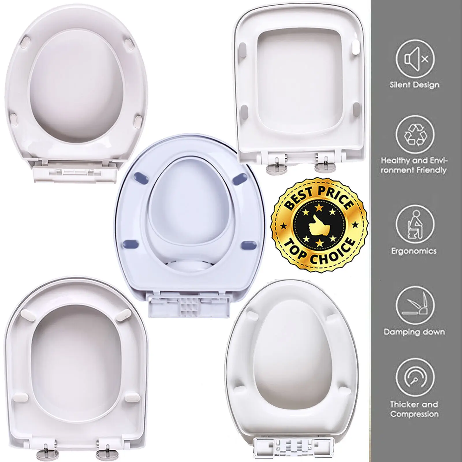 Duravit Starck 3 Sedile WC Big Toilet Con Soft-close E Rimovibile - Foto 8