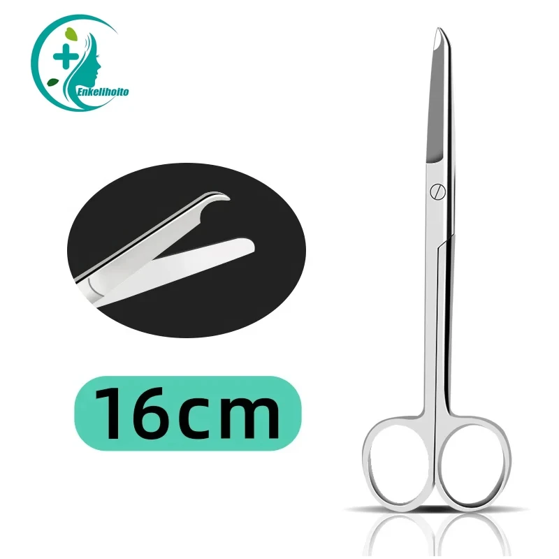 Surgical Instruments 2pcs Stainless Steel Remove Suture Scissors Nurse Stitch Straight Curved