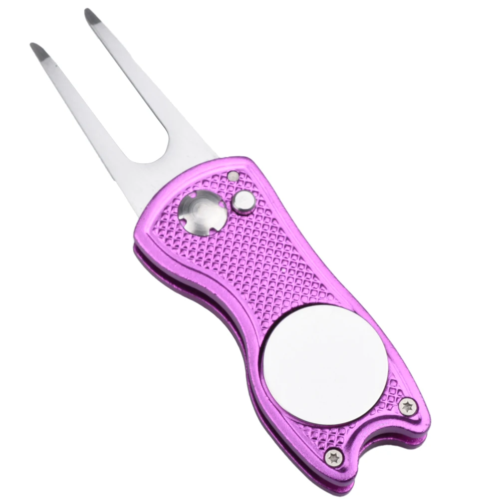 Metal Foldable Golf Divot Repair Tool Golf Ball Marker golf ball mark,golf training accessories,golf divot repair tool