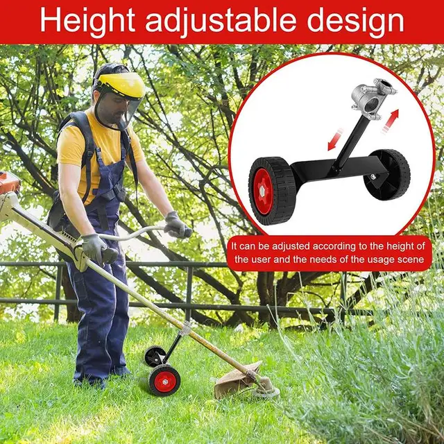Gyomi Evő Kerekek Univerzális Húros Trimmer Fű Gyomvágó Állítható Támogató House Kerti Pázsitszerszámokhoz - Image 5