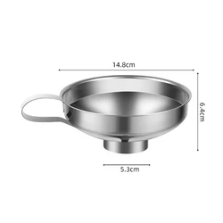 Premium Stainless Steel Wide Mouth Funnel for Versatile Kitchen Use (Big)