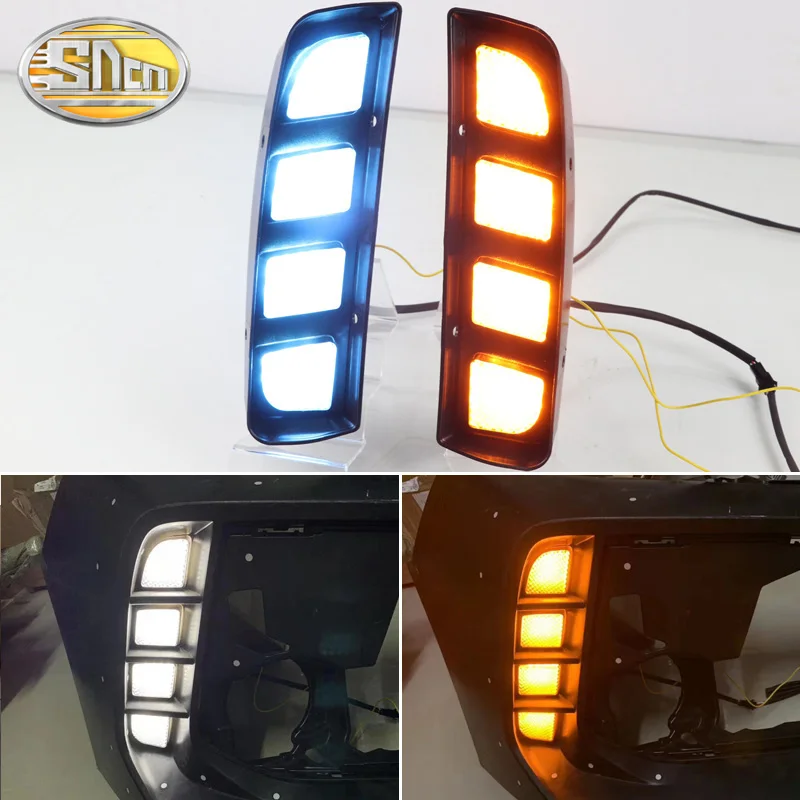 SNCN 2PCS LED Daytime Running Light For Honda Civic Type R 2018 2019 Car Accessories Waterproof 12V DRL Fog Lamp Decoration