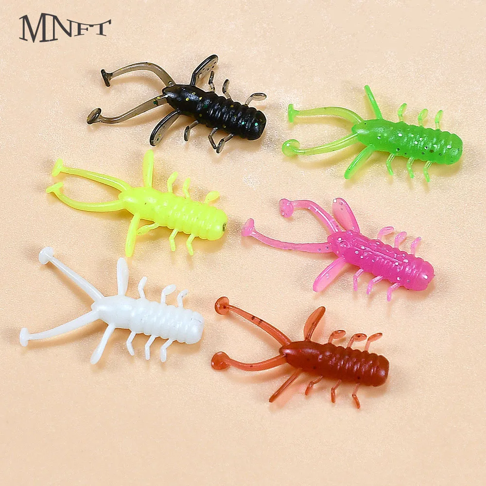 24Pcs Bunte Micro Wurm Weiche Angeln Locken 30mm TPE Schwimmende Silikon Kunststoff Swimbait Softbait Für Fang Pferd Makrele