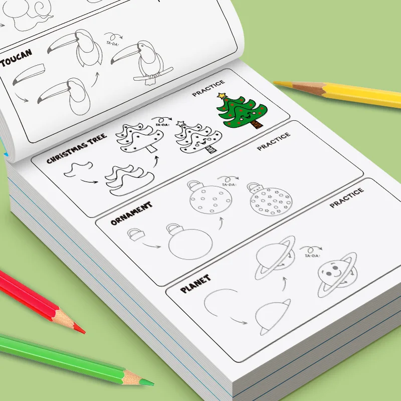 Come disegnare tutto per bambini: disegni passo dopo passo di animali carini, veicoli, mostri, robot, cibo, regali e molto altro! - immagine 3