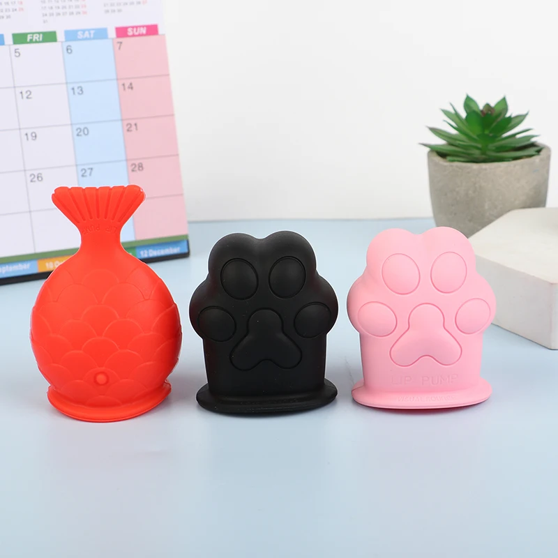 Lip Plumper Device Soft Silicone Fish Shape Lips Enhancer Silicone Natural Pout Mouth Device Sexy Fish Lip Plumper Accessories