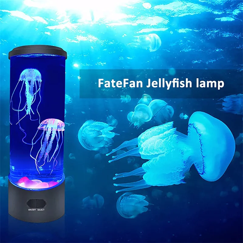 

Intelligent Jellyfish Lamp Color Changing Remote Control Aquarium Tank Birthday Gift Relaxing Mood USB Charging LED Night Light