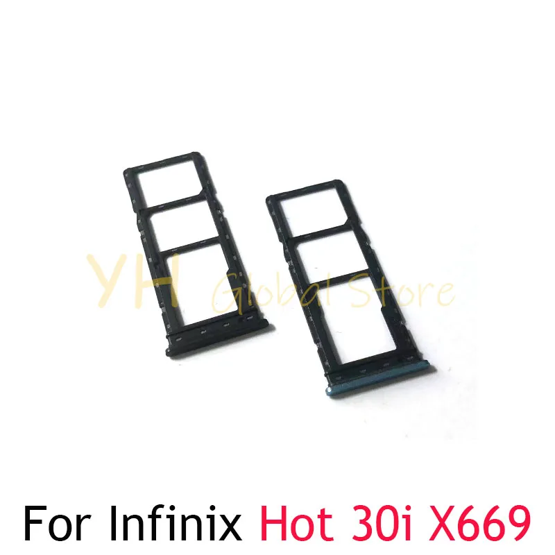 10PCS For Infinix Hot 30i X669 X669C X669D / Hot 30 X6831 Sim Card Slot Tray Holder Sim Card Repair Parts