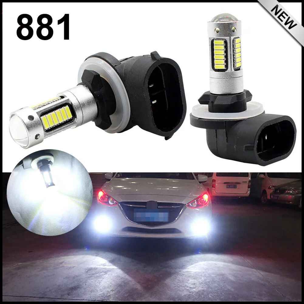 

2 шт., Автомобильные светодиодные лампы H27 881 K 30SMD