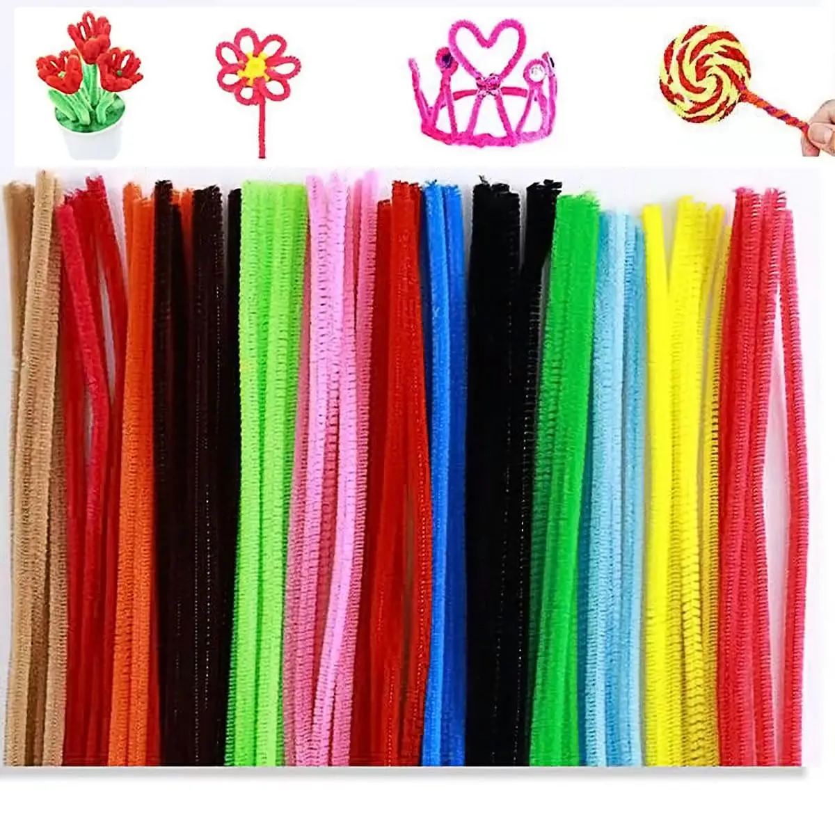 Chenille Pipe Cleaners 40 Colors 100pcs DIY Craft Educational Toys