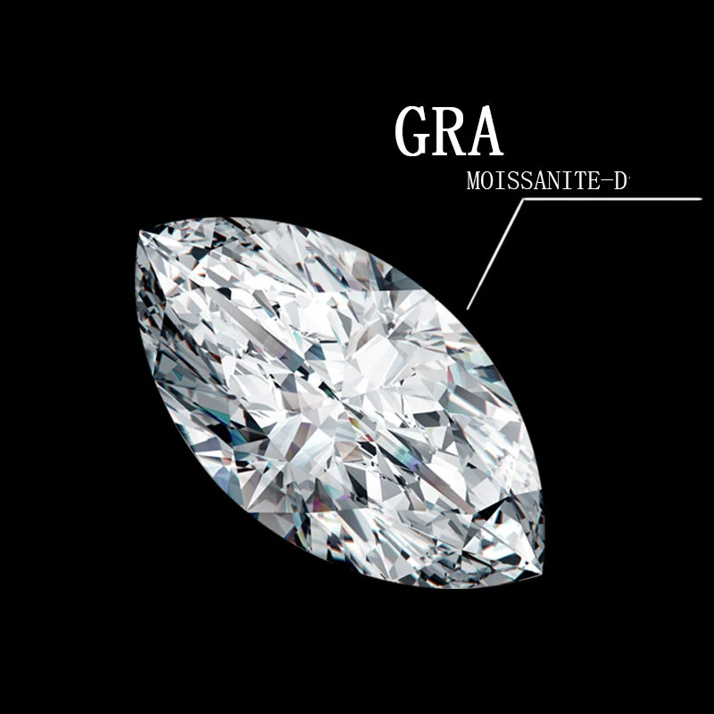 0.05CT to 5CT Loose Moissanite Marquise Cut Diamond Real D Color Clarity Olive Shape Stones Pass The Test GRA Gem Beads Jewelry 6