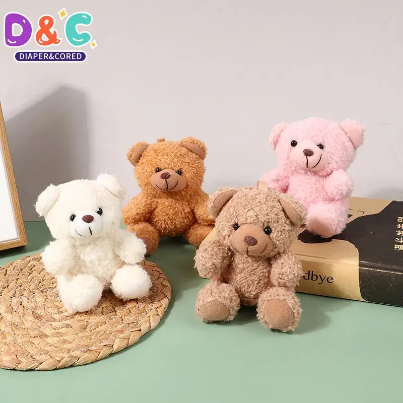 

10 см милый мультяшный медведь плюшевая кукла мягкий медведь куклы брелок сумки кулон для детей девочек Подарки на день рождения