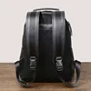 Multifunctional Vintage Brown Backpack Men Luxury Boy's School Bags Genuine Leather Backpacks Travel Retro Laptop Bag For Men 4