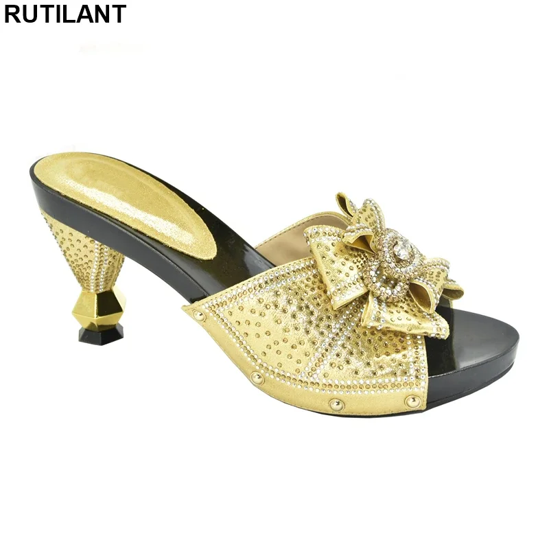 

New Arrival Italian Women Wedding Shoes Decorated with Rhinestone Plus Size Women Shoes 43 Open Toe Shoes 2023 Fashion Women