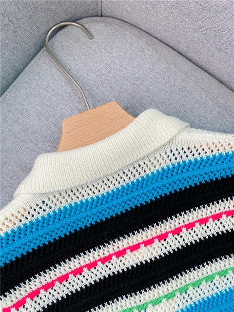 Desfile a Elegância na Primavera com o Cardigã Tricô Listrado da Sweet and Fresh S Home 4 Cardigã Tricô Listrado da Sweet and Fresh S Home