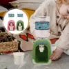 Mini Children Dual Water Dispenser Toy Cute Cold/Warm Water Juice Milk Drinking Fountain Simulation Cartoon Kitchen Toy for Girl 2