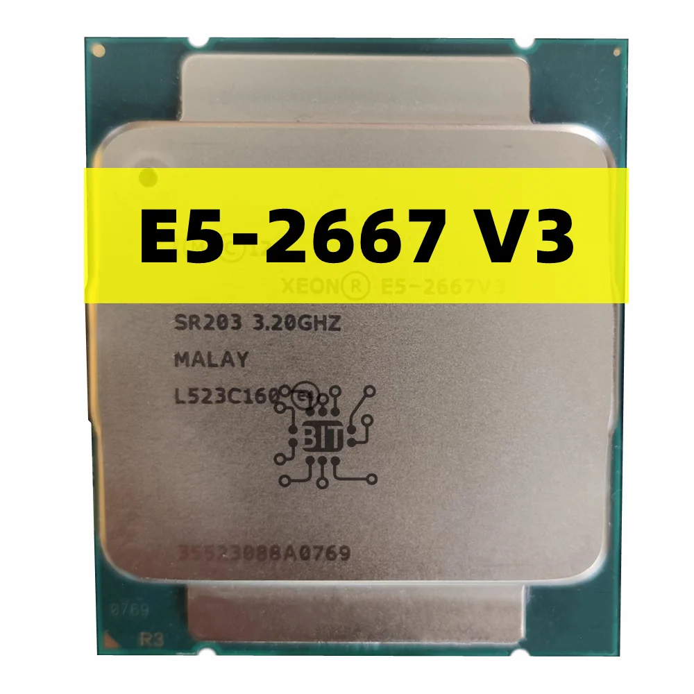 Processador de Cpu Xeon de Oito Núcleos e5 2667v3 3.2ghz 20m 135w Lga 20113 E52667 v3