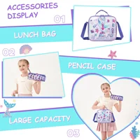 Cute Backpack for Girls Backpacks for Elementary Preschool Students Kids School Cute Backpack Lunch Bag and Penbag 5