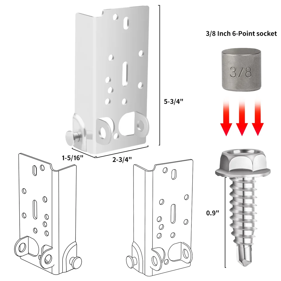 Staffe A Barriera Della Porta, 2 Pz 2 X 4 U Staffa Ad Angolo - Foto 2