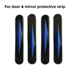 Universal Car Bumper Protector Strips - Anti - Scratch Decorative Guards (Door - mirror Blue)